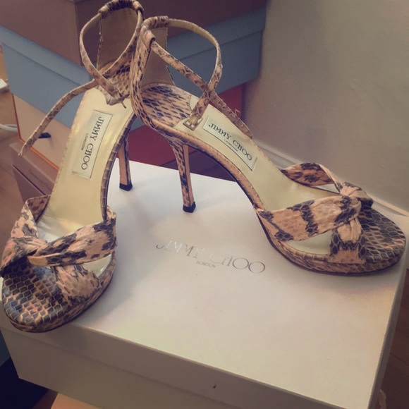 Python high heeled sandals - Picture 1 of 7